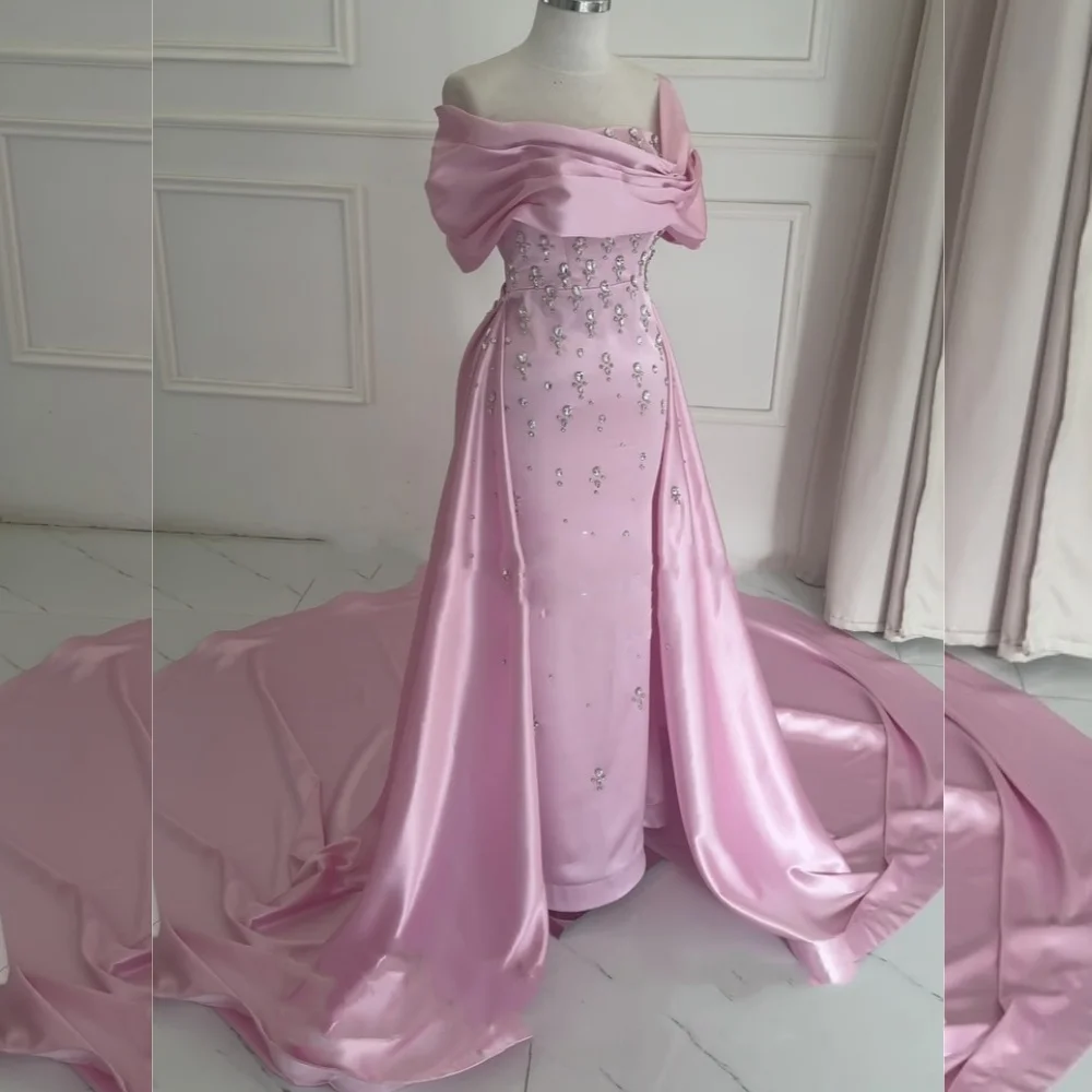 Customized Fashion Classic Charmeuse Sequined Pleat Straight Off-the-shoulder Long Dresses Bespoke Occasion Sexy
Customized Fashion Classic Charmeuse Sequined Pleat Straight Off-the-shoulder Long Dresses Bespoke Occasion Sexy