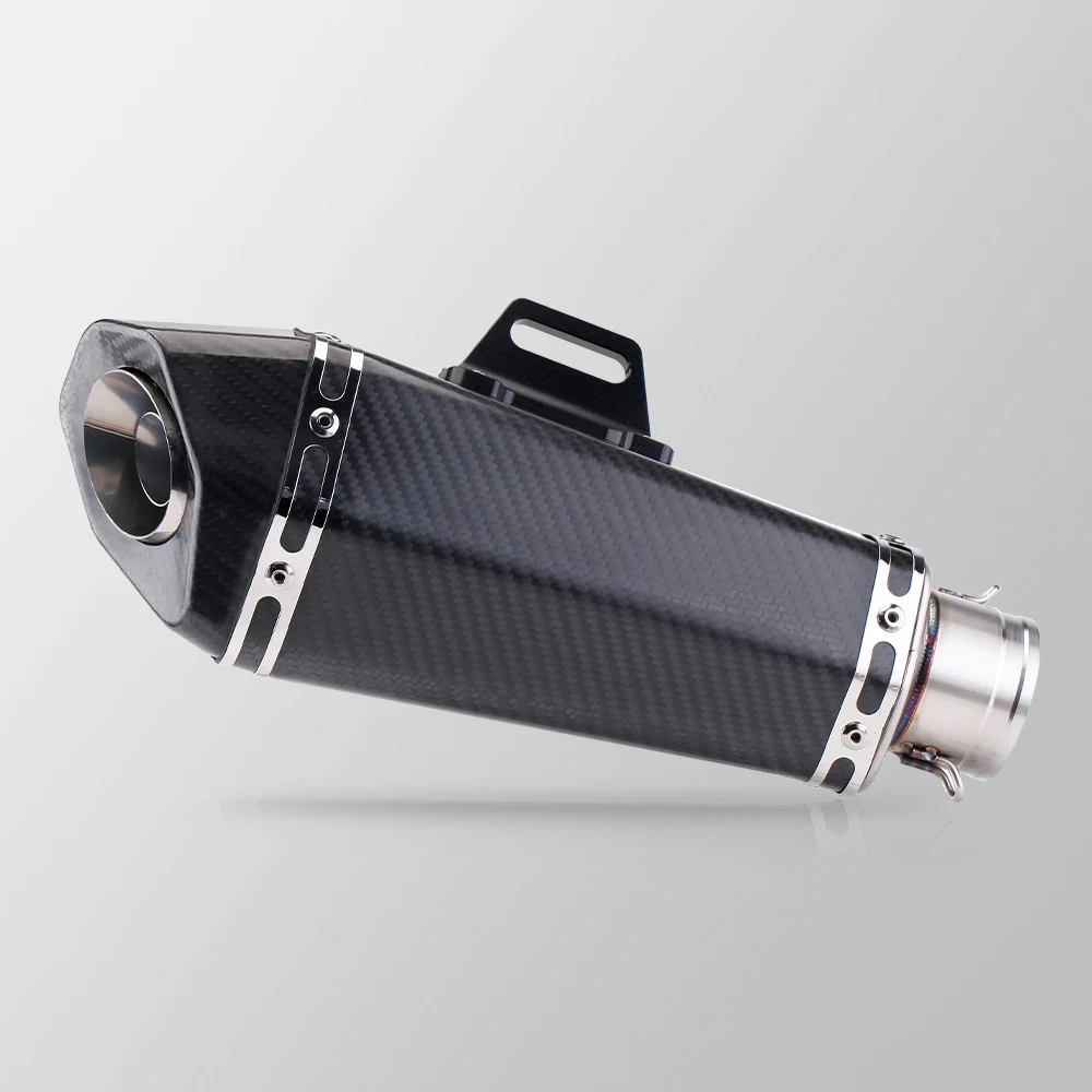 Slip On Universal 51mm Motorcycle Exhaust System Carbon Fiber Muffler Pipe with DB Killer For R3 Z900 SV650 CBR500 Nmax
Slip On Universal 51mm Motorcycle Exhaust System Carbon Fiber Muffler Pipe with DB Killer For R3 Z900 SV650 CBR500 Nmax