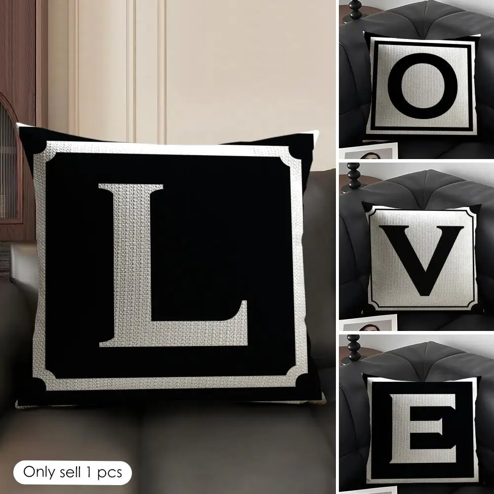 Cushion Cover LOVE Simplified English Alphabet Organic Linen Soft Double-Sided Printing Breathable Pillow Case for Home Decor
Cushion Cover LOVE Simplified English Alphabet Organic Linen Soft Double-Sided Printing Breathable Pillow Case for Home Decor