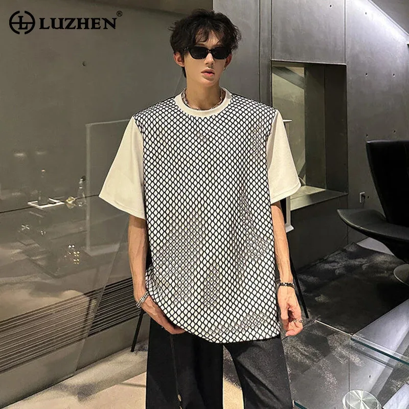 LUZHEN Mesh Patchwork Fake Two Piece Design Short Sleeve T-shirt Men's 2025 Summer Korean Fashion Handsome Casual Clothes JY2914
LUZHEN Mesh Patchwork Fake Two Piece Design Short Sleeve T-shirt Men's 2025 Summer Korean Fashion Handsome Casual Clothes JY2914