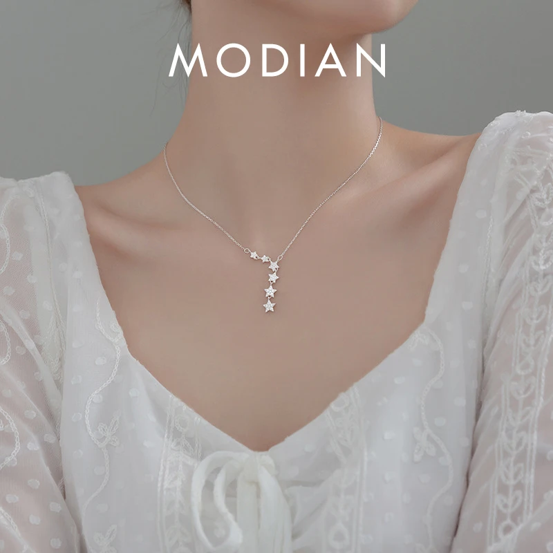MODIAN мерцающая пентаграмма Y-образное ожерелье с подвеской для женщин, стерлинговое серебро 925 пробы, роскошное звено-цепочка, ожерелье, свадебные ювелирные украшения
MODIAN мерцающая пентаграмма Y-образное ожерелье с подвеской для женщин, стерлинговое серебро 925 пробы, роскошное звено-цепочка, ожерелье, свадебные ювелирные украшения