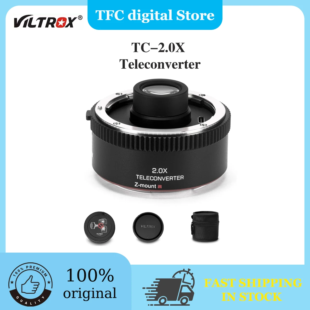 VILTROX TC-2.0X Auto Focus Teleconverter Lens Extender for Sony E-Mount Cameras A7IV/A7SIII & 70-200GM/100-400GM 400F28GM Lens
VILTROX TC-2.0X Auto Focus Teleconverter Lens Extender for Sony E-Mount Cameras A7IV/A7SIII & 70-200GM/100-400GM 400F28GM Lens