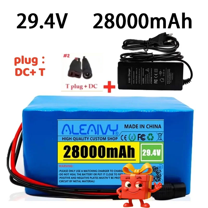 Portable 24V 28Ah Rechargeable Li-ion Battery 7S5P 250W-350W for Camping Fan RV Solar Panel Electric Skateboard + Charger
Portable 24V 28Ah Rechargeable Li-ion Battery 7S5P 250W-350W for Camping Fan RV Solar Panel Electric Skateboard + Charger