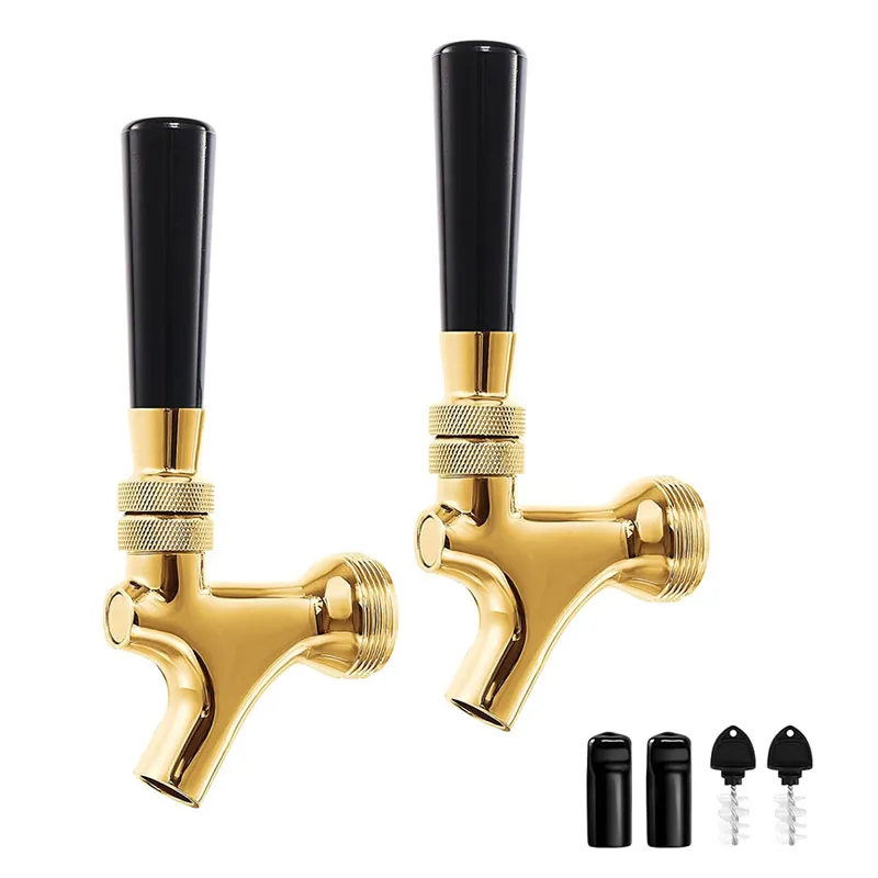 Golden Kegerator Tap Beer Faucet, 2 Pcs All 304 Stainless Steel Draft Keg Tap Tower Faucet , Beer Dispenser Parts for Homebrew
Golden Kegerator Tap Beer Faucet, 2 Pcs All 304 Stainless Steel Draft Keg Tap Tower Faucet , Beer Dispenser Parts for Homebrew