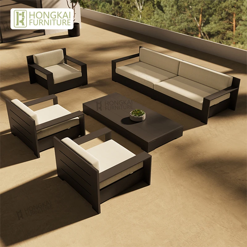 Garden Hotel Outdoor Aluminum Sofa Set Metal Patio Furniture Sofa and Coffee Table Set
Garden Hotel Outdoor Aluminum Sofa Set Metal Patio Furniture Sofa and Coffee Table Set
