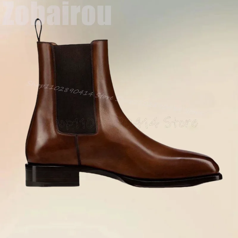 Brown Gradient Color Patchwork Square Toe Boots Fashion Slip On Men Boots Luxury Handmade Party Banquet Office Men Dress Shoes
Brown Gradient Color Patchwork Square Toe Boots Fashion Slip On Men Boots Luxury Handmade Party Banquet Office Men Dress Shoes
