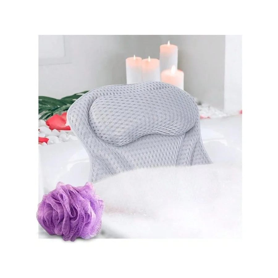AWYYPremium Bathtub Pillow With Thick 4D Mesh For Head Neck And Back Support - Luxury Quick-Drying Bath Pillow With 6 Strong Su
AWYYPremium Bathtub Pillow With Thick 4D Mesh For Head Neck And Back Support - Luxury Quick-Drying Bath Pillow With 6 Strong Su