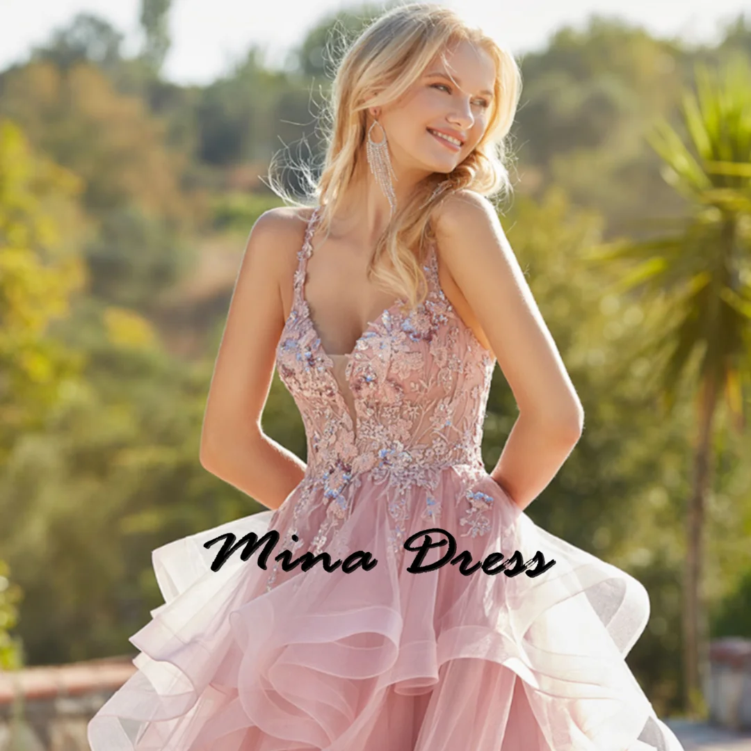 Mina Customized Backless Layered Evening Dresses 2024 Luxury Dress for Weddings Sleeveless Embroidery Spaghetti Straps Lace Prom
Mina Customized Backless Layered Evening Dresses 2024 Luxury Dress for Weddings Sleeveless Embroidery Spaghetti Straps Lace Prom