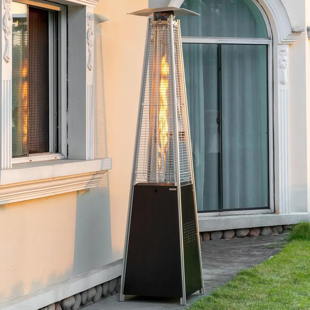 48,000 BTU Propane Patio Heater - Glass Tube, Portable with Wheels, Ideal for Outdoor Spaces
48,000 BTU Propane Patio Heater - Glass Tube, Portable with Wheels, Ideal for Outdoor Spaces