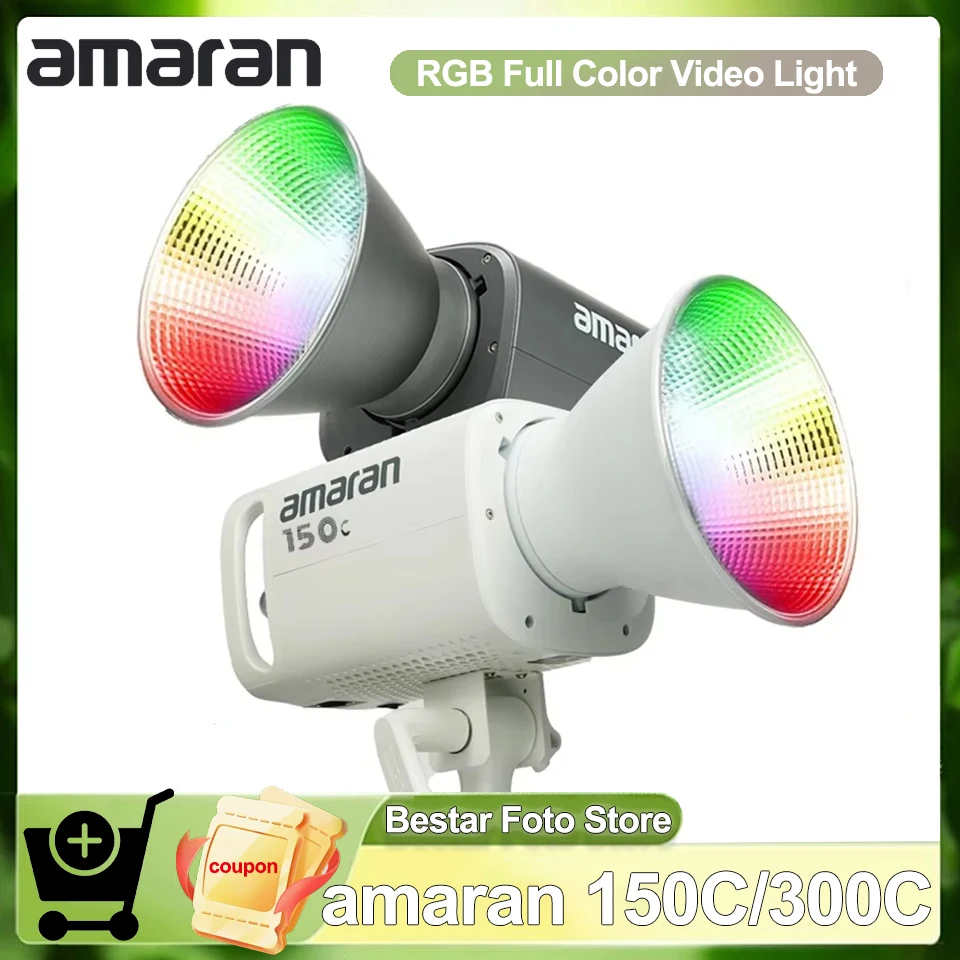 Amaran 150c 2500K-7500K LED RGBWW Full-color Camera Photography Studio Video Light with Bowens Mount by Aputure CRI TLCI 95+95+
Amaran 150c 2500K-7500K LED RGBWW Full-color Camera Photography Studio Video Light with Bowens Mount by Aputure CRI TLCI 95+95+
