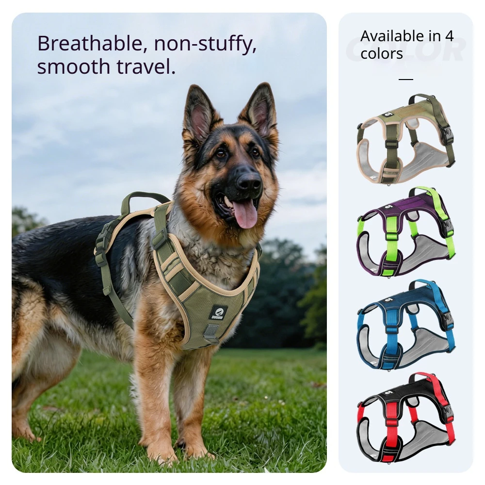 Large Dog Chest Back Leash Set with Reflective Belt Reflective Dog Leash Harness for Large Breeds
Large Dog Chest Back Leash Set with Reflective Belt Reflective Dog Leash Harness for Large Breeds