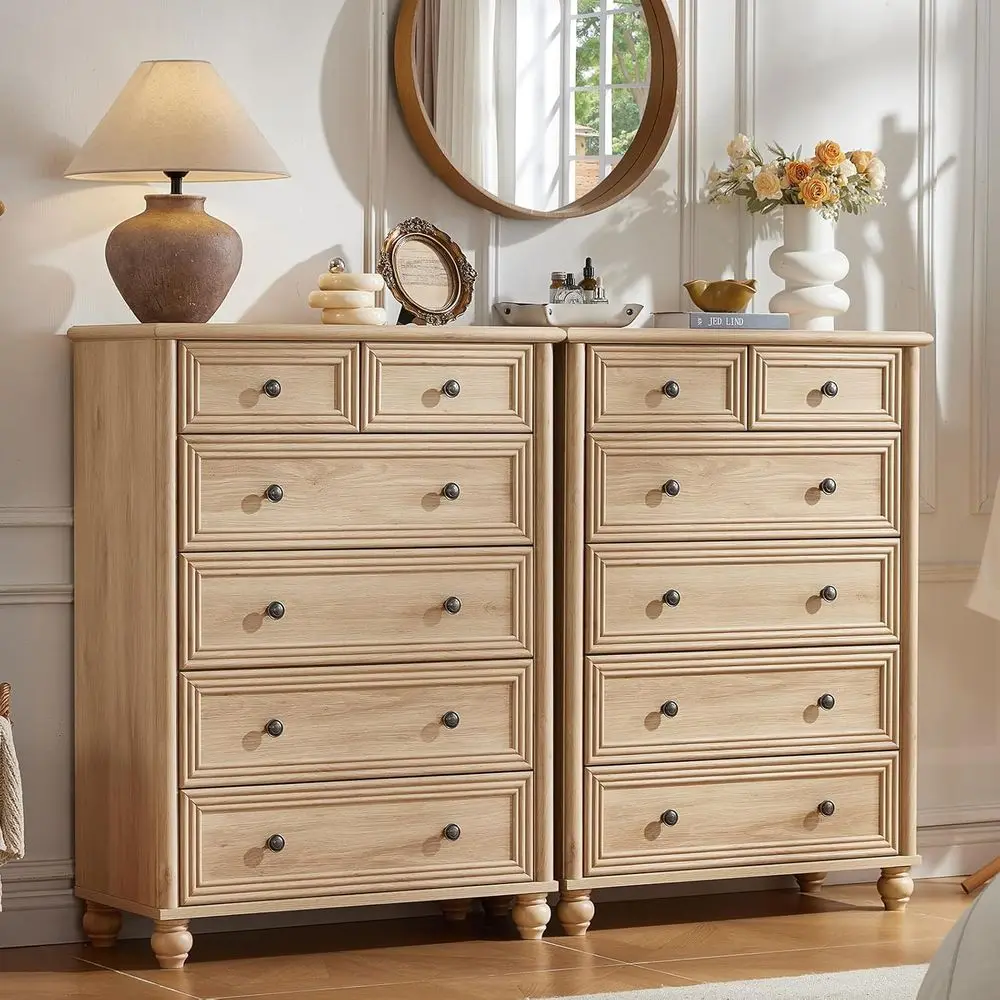 6-Drawer Chest with Natural Wood Finish, 43.5 Tall, for Bedroom or Living Space Storage
6-Drawer Chest with Natural Wood Finish, 43.5 Tall, for Bedroom or Living Space Storage