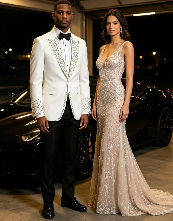 Fashion White Shawl Lapel Men Suits Customized Silver Crystal Rhinestone Beaded Wedding Groom Tuxedos 2Pieces Sets Costume Homme
Fashion White Shawl Lapel Men Suits Customized Silver Crystal Rhinestone Beaded Wedding Groom Tuxedos 2Pieces Sets Costume Homme