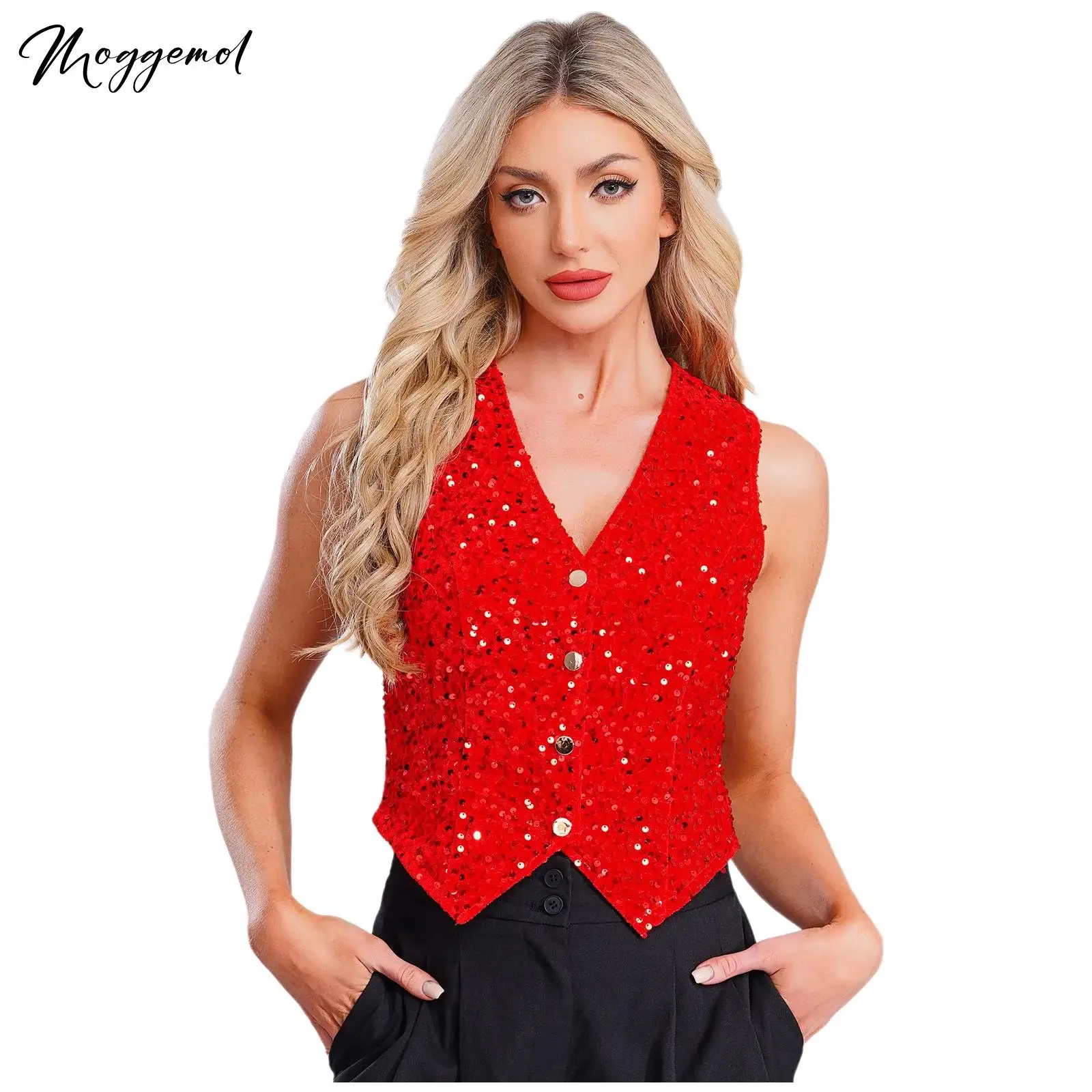 Женский блестящий жилет с блестками, украшенный нерегулярным вечерним жилетом, топы, летний наряд для ночного клуба, дискотеки, коктейля, банкета, наряд
Женский блестящий жилет с блестками, украшенный нерегулярным вечерним жилетом, топы, летний наряд для ночного клуба, дискотеки, коктейля, банкета, наряд