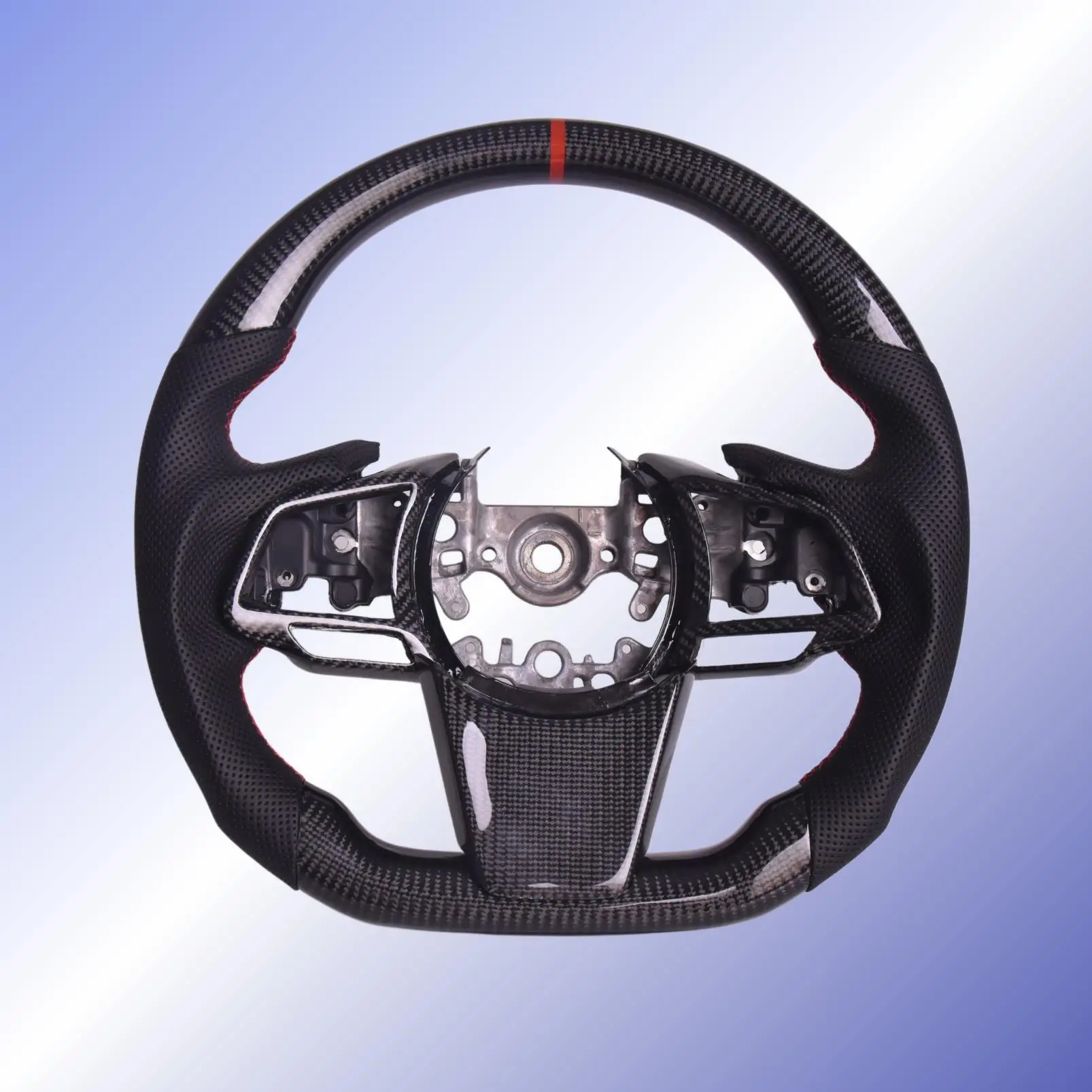 Glassy Carbon Fiber Steering Wheel for Subaru WRX & WRX STI 2015-2021, D-shaped Flat-bottom with button cover
Glassy Carbon Fiber Steering Wheel for Subaru WRX & WRX STI 2015-2021, D-shaped Flat-bottom with button cover