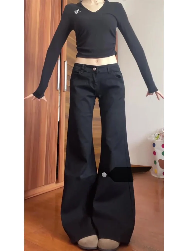 Low Waist Bell Bottom Wide Leg Jeans Women's Summer Slimming Loose Fit Floor Length Flared Trousers Vintage Washed Denim
Low Waist Bell Bottom Wide Leg Jeans Women's Summer Slimming Loose Fit Floor Length Flared Trousers Vintage Washed Denim