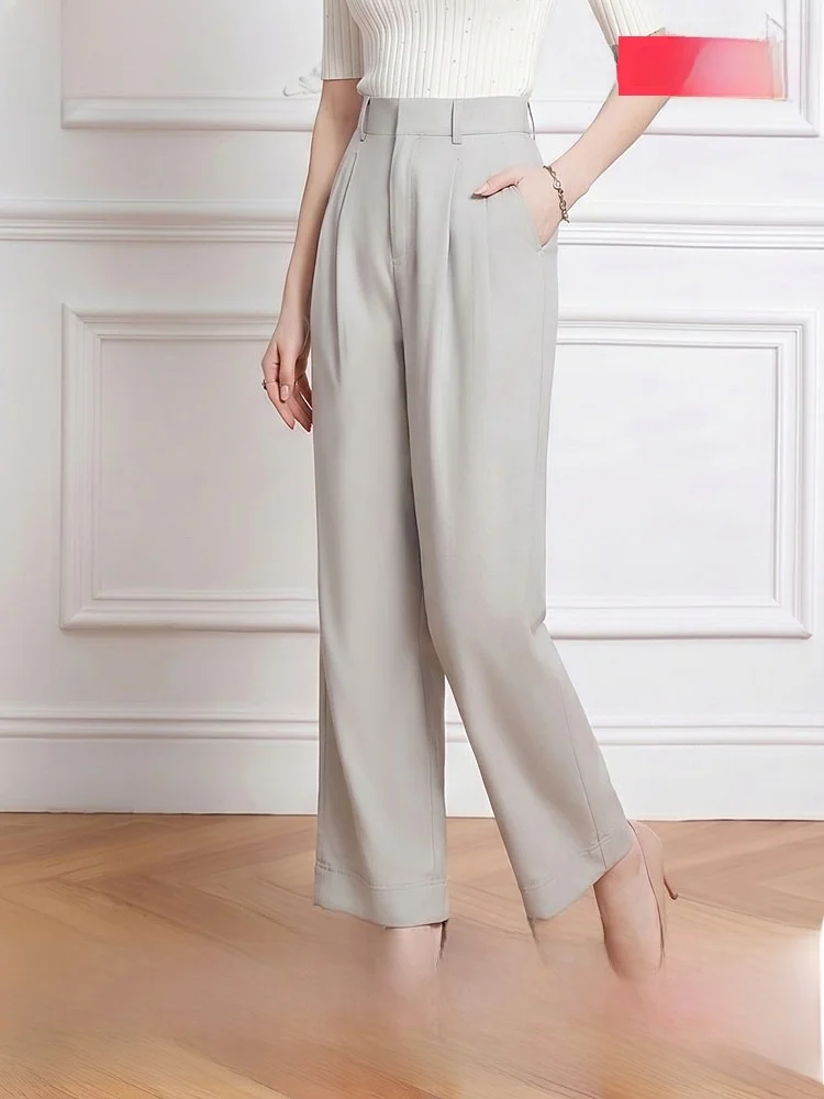 High Waist Wide Leg Pants Women's Fashion Casual Drapey Summer Slimming Straight Loose Professional Long Trousers
High Waist Wide Leg Pants Women's Fashion Casual Drapey Summer Slimming Straight Loose Professional Long Trousers