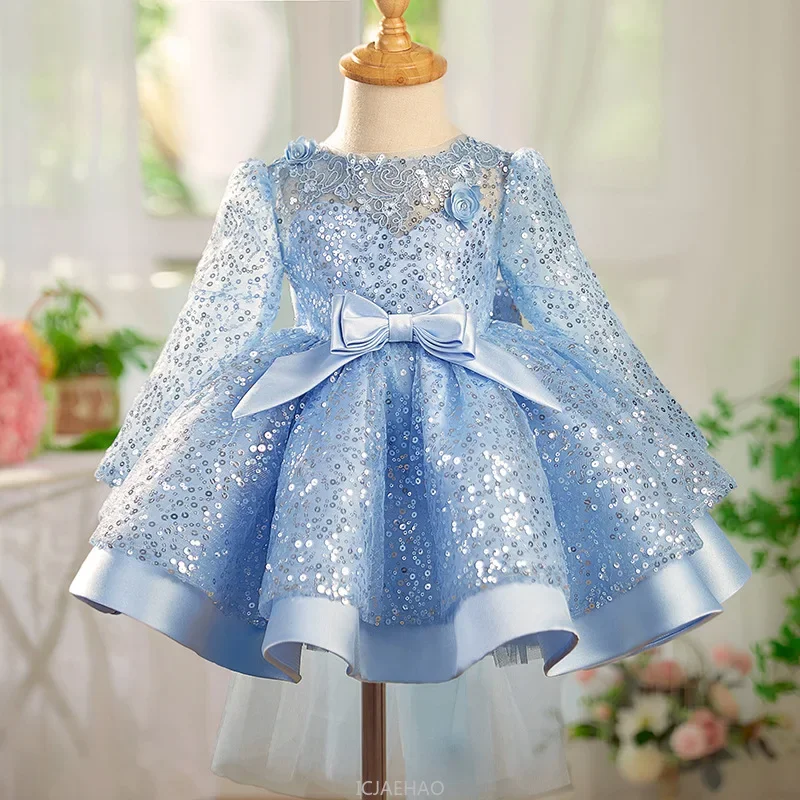 Kids Piano Performance Host Princess Dress Girls Solid Color Bow Long Sleeve Gown Formal Wear Luxury Sequin Flowers Birthday
Kids Piano Performance Host Princess Dress Girls Solid Color Bow Long Sleeve Gown Formal Wear Luxury Sequin Flowers Birthday