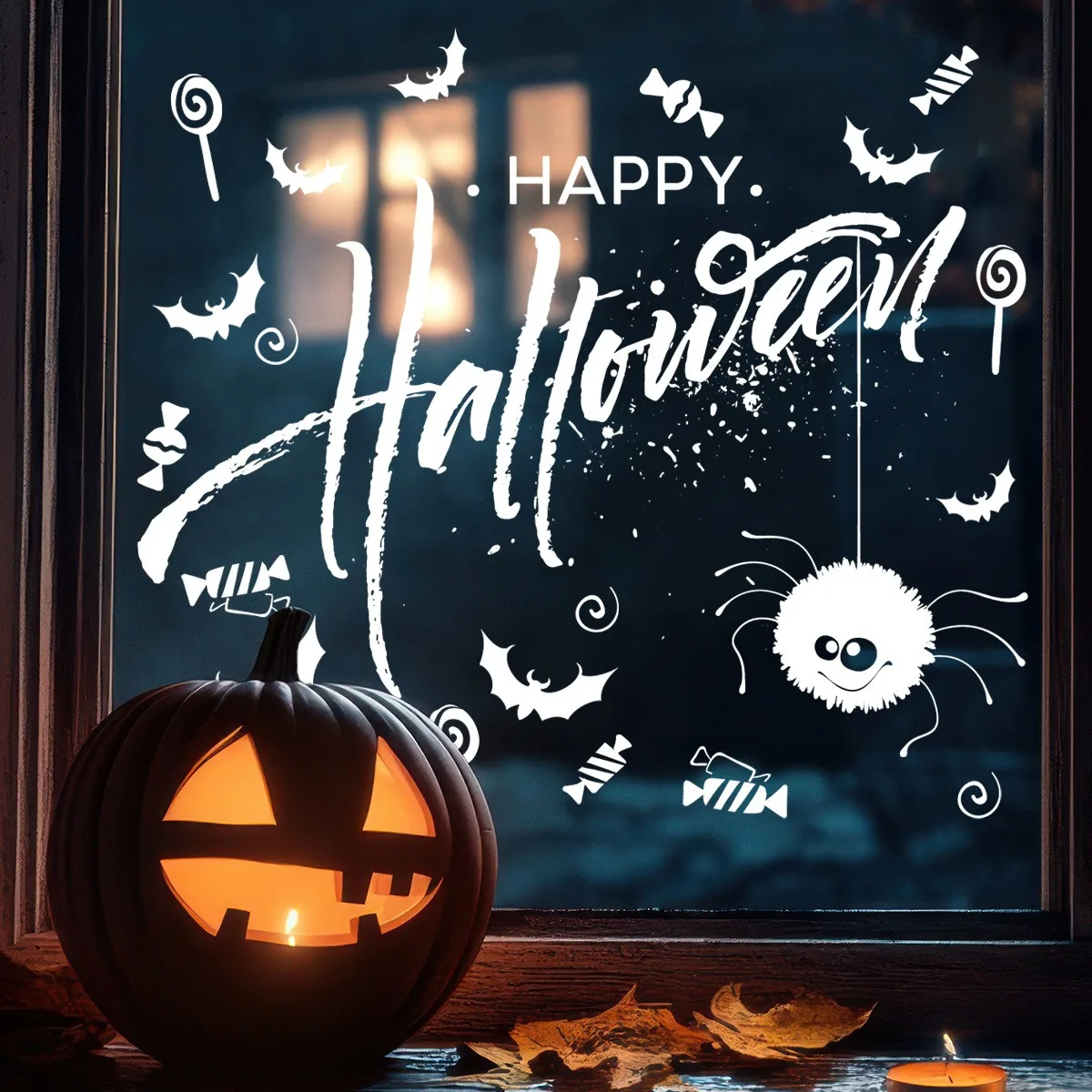 Happy Halloween Window Clings Static Sticker Spider Bat Glass Decorations Spooky Party Supplies
Happy Halloween Window Clings Static Sticker Spider Bat Glass Decorations Spooky Party Supplies