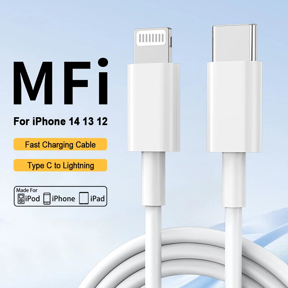 For Apple iPhone 14 13 12 8 X R Plus Fast Charger Cable MFi Lightning to Type C For iPhone 17 16 Pro Max USB C Charger Data Line
For Apple iPhone 14 13 12 8 X R Plus Fast Charger Cable MFi Lightning to Type C For iPhone 17 16 Pro Max USB C Charger Data Line