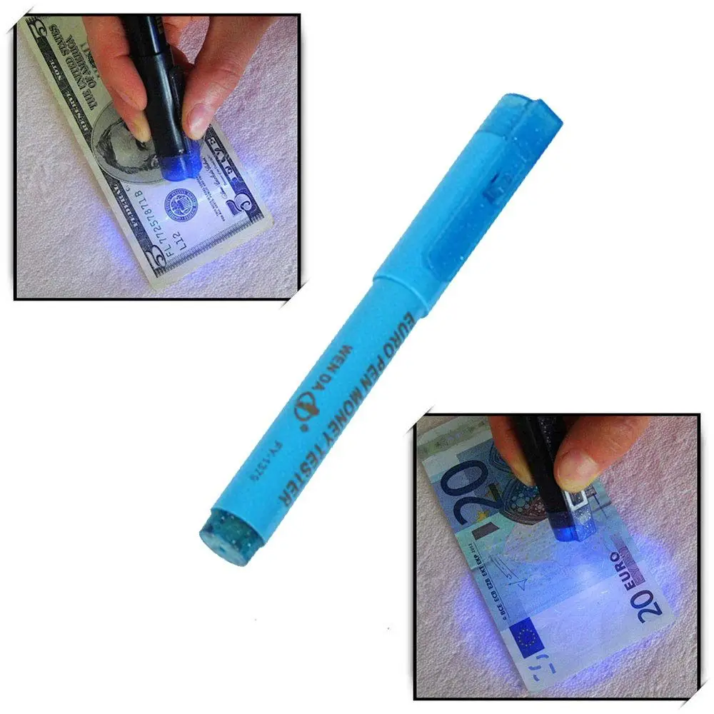 2 in 1 Money Tester Pen with UV Light Fluorescent Detection Anti-counterfeiting Pen Portable Universal Ultraviolet Tube Light
2 in 1 Money Tester Pen with UV Light Fluorescent Detection Anti-counterfeiting Pen Portable Universal Ultraviolet Tube Light
