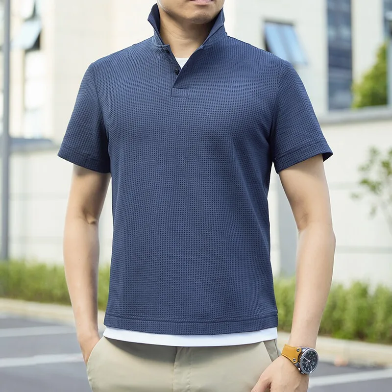 High End Breathable Men's Polo Shirts Summer Trendy Solid Color Slim Casual Short Sleeve T-shirts Trendy Versatile Lapel Tees
High End Breathable Men's Polo Shirts Summer Trendy Solid Color Slim Casual Short Sleeve T-shirts Trendy Versatile Lapel Tees