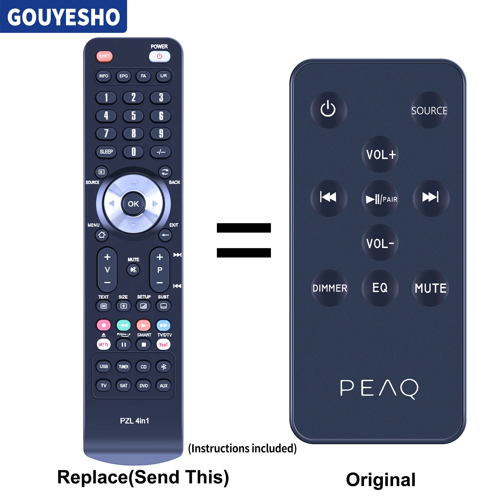 New Replace Remote Control Suitable For PEAQ Pyle MEDION PSB100BT-B PSBV600BT New
New Replace Remote Control Suitable For PEAQ Pyle MEDION PSB100BT-B PSBV600BT New