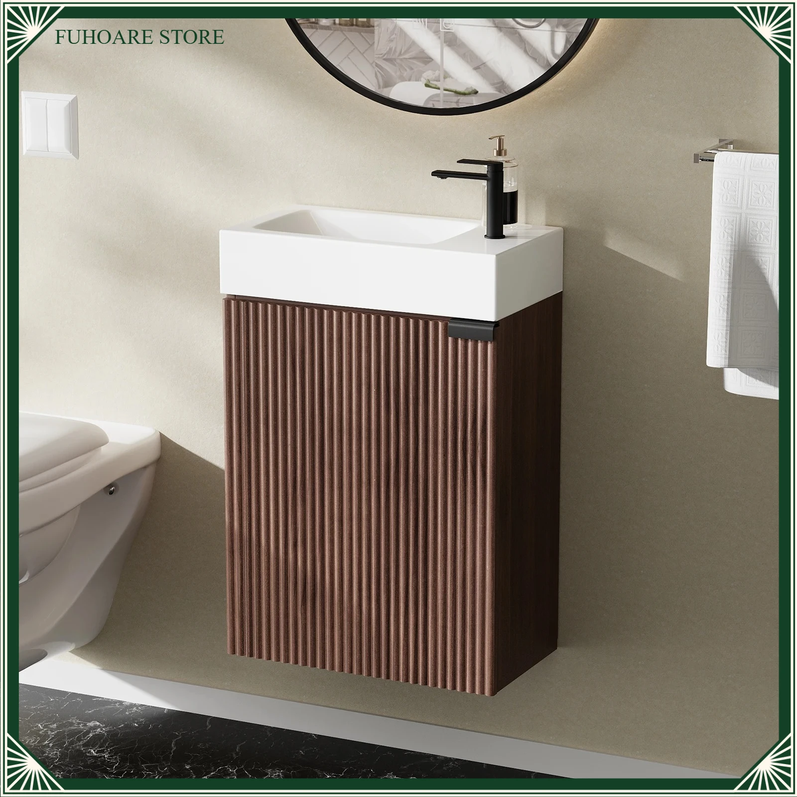 Bathroom Sink With Cabinet Vanity Sink Storage Wooden Bathroom Cabinet Adjustable Shelf Space Saving For Small Space Toilet
Bathroom Sink With Cabinet Vanity Sink Storage Wooden Bathroom Cabinet Adjustable Shelf Space Saving For Small Space Toilet