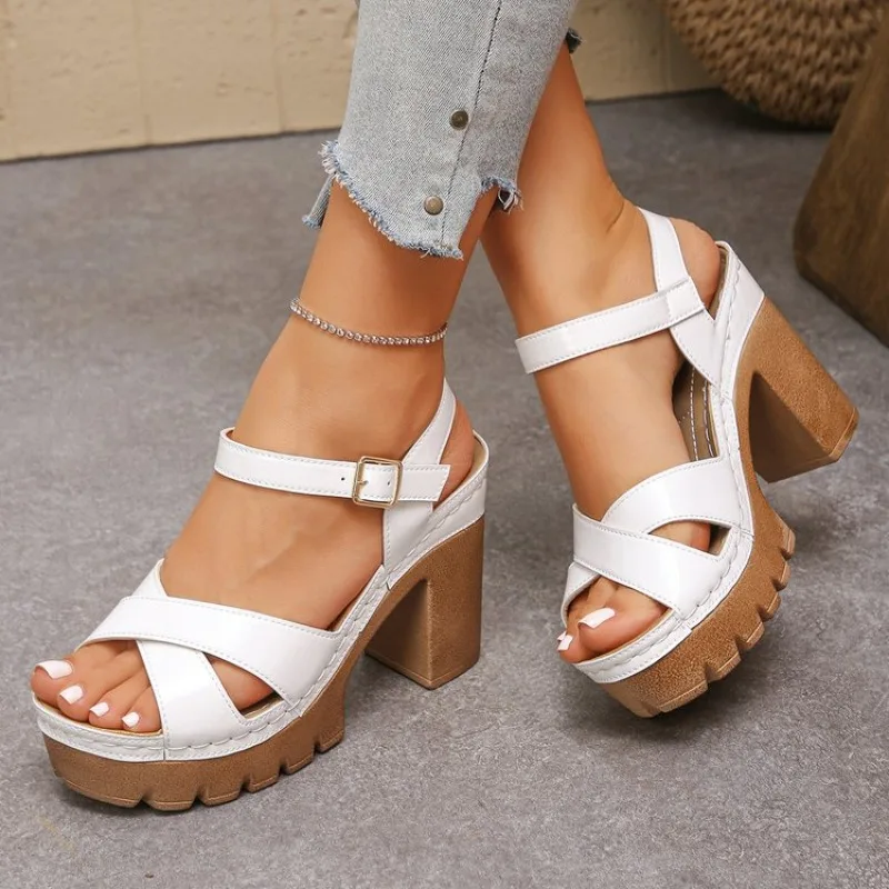 Women Sandals Thick High Heel Sandals Women Summer Ankle Buckle Beach Shoes Woman Plus Size Anti-Slip Platform Shoes
Women Sandals Thick High Heel Sandals Women Summer Ankle Buckle Beach Shoes Woman Plus Size Anti-Slip Platform Shoes