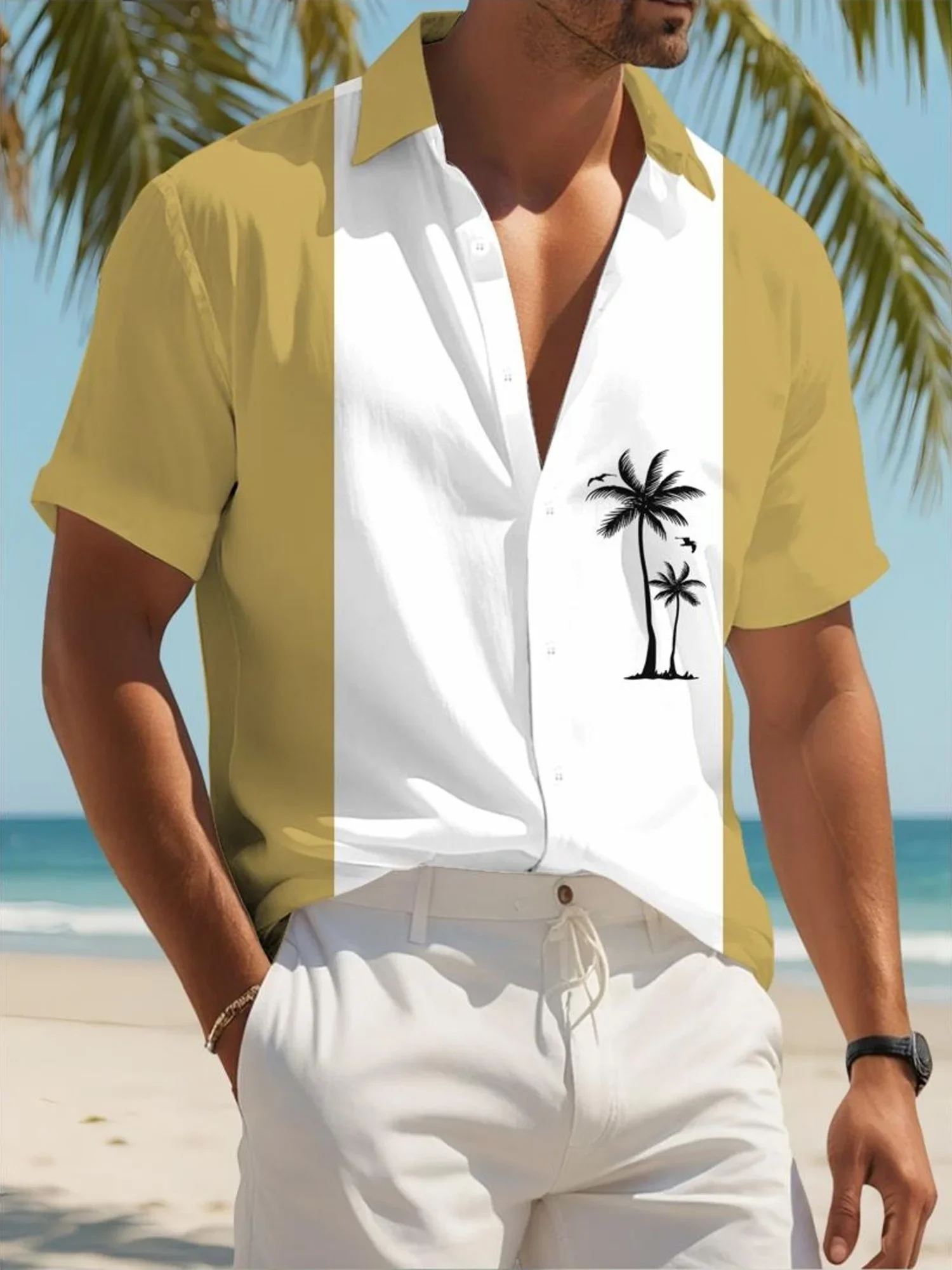 Summer Stylish Men's Hawaiian Shirt Man Short Sleeve Bold Party Print Lightweight Breathable Urban Fashion Tops
Summer Stylish Men's Hawaiian Shirt Man Short Sleeve Bold Party Print Lightweight Breathable Urban Fashion Tops