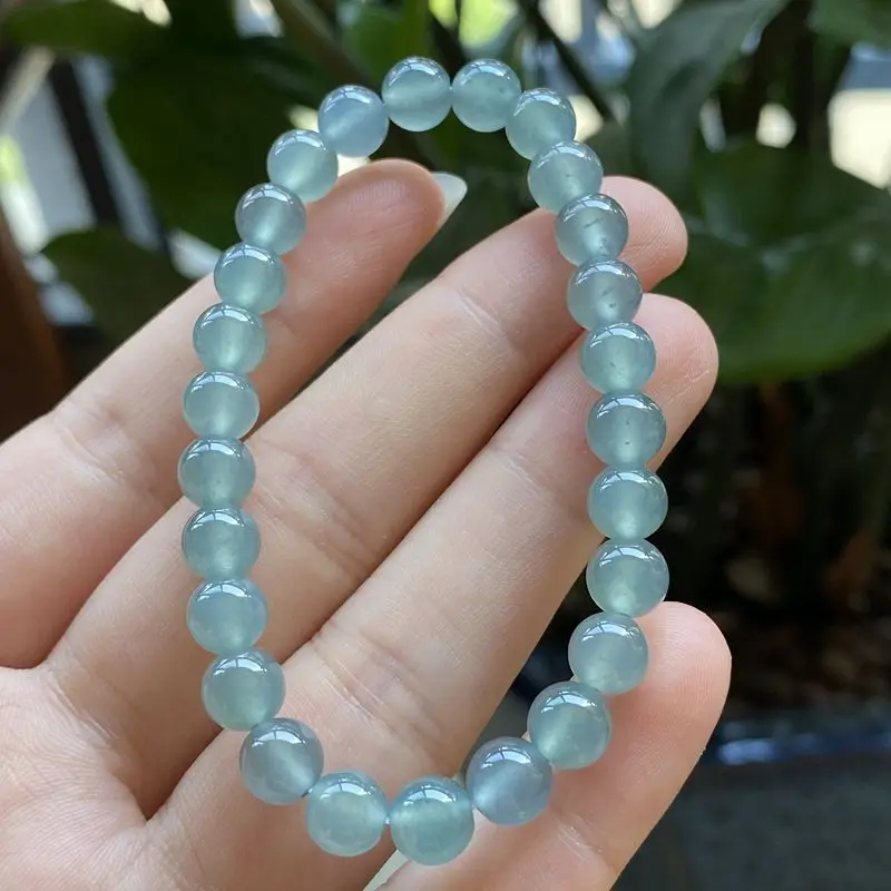 Natural a Cargo Jade Necklace HighTransparent Bright Gloss Lamination Moisturizing Light Blue Water round Beads Exquisite
Natural a Cargo Jade Necklace HighTransparent Bright Gloss Lamination Moisturizing Light Blue Water round Beads Exquisite