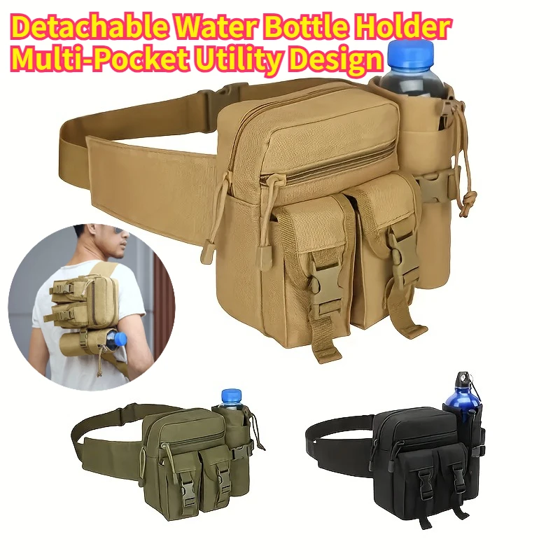 Tactical Waist Bag with Water Bottle Pouch, Molle Utility Fanny Pack for Outdoor Hiking Fishing Camping
Tactical Waist Bag with Water Bottle Pouch, Molle Utility Fanny Pack for Outdoor Hiking Fishing Camping