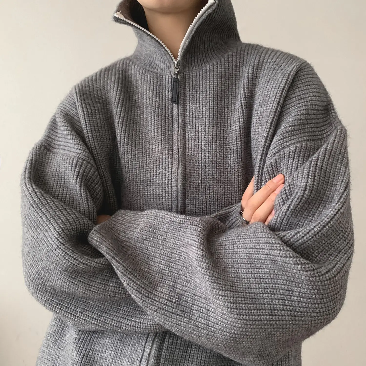 Autumn Winter Knitted High Neck Zip Up Hoodie Sweatshirts Men's Korean Fashion Harajuku Casual Loose Jacket Cardigan Coat
Autumn Winter Knitted High Neck Zip Up Hoodie Sweatshirts Men's Korean Fashion Harajuku Casual Loose Jacket Cardigan Coat