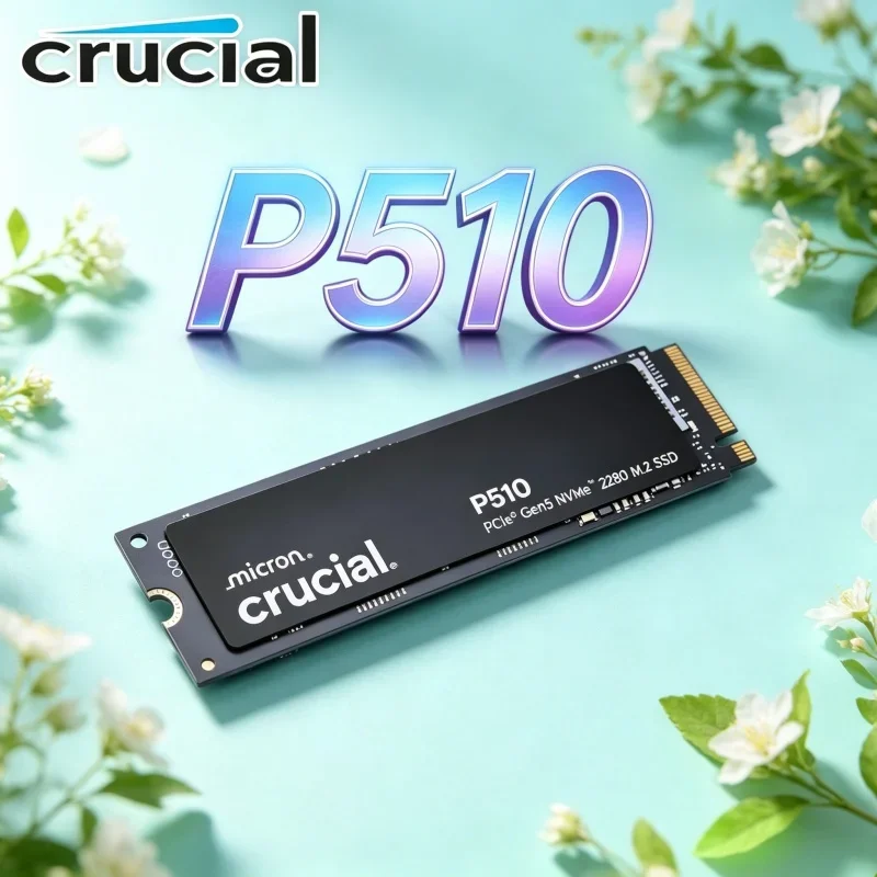 Crucial P510 Ultra High Speed SSD M.2 2280 PCIe Gen5 NVMe 1TB/2TB 3D NAND Internal Game Drive for Desktop Notebook
Crucial P510 Ultra High Speed SSD M.2 2280 PCIe Gen5 NVMe 1TB/2TB 3D NAND Internal Game Drive for Desktop Notebook