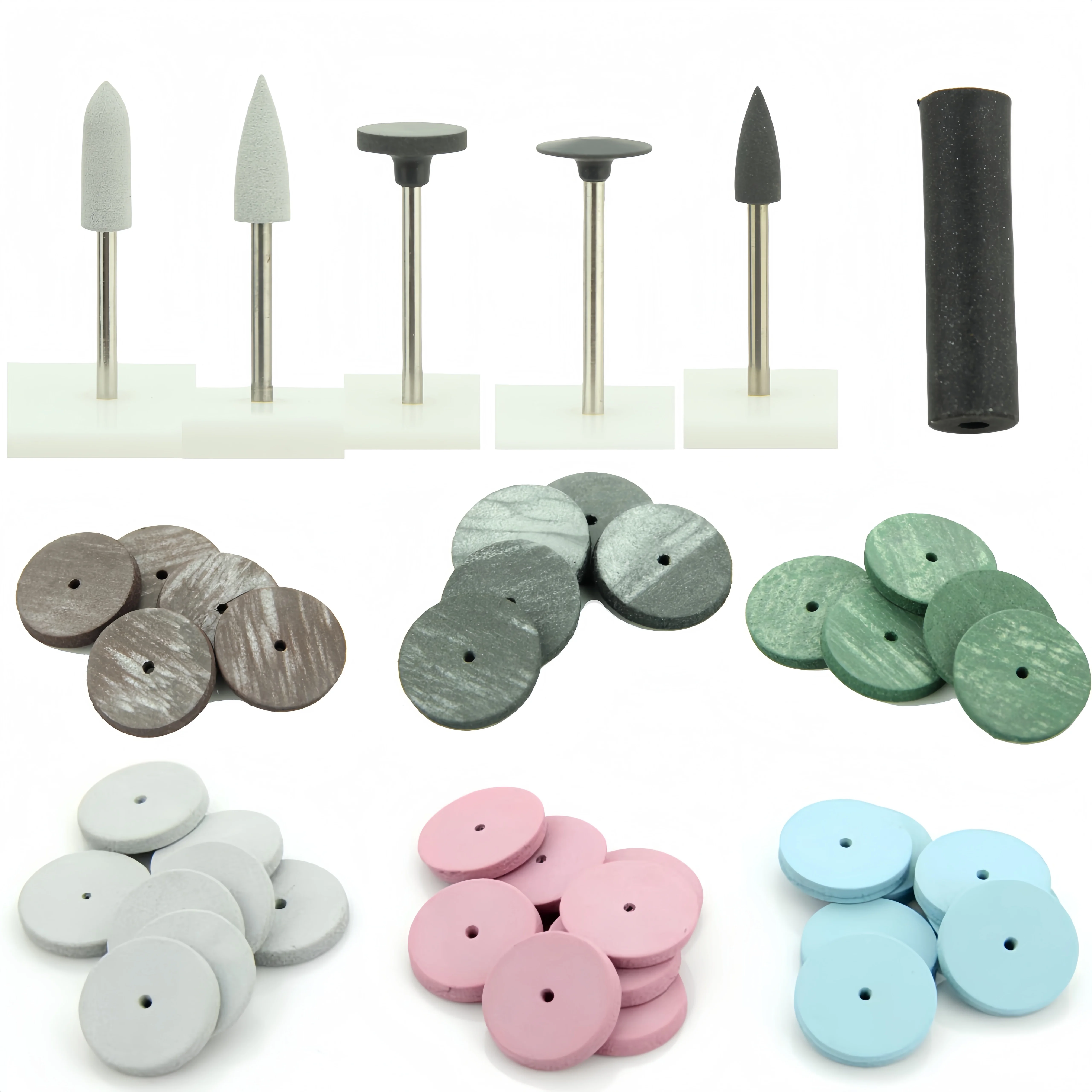 100pcs Rubber Wheel Points Burs For Polish Metal or Alloy Dental Polishing Wheels Burs Silicone Rubber Dental Lab Materials
100pcs Rubber Wheel Points Burs For Polish Metal or Alloy Dental Polishing Wheels Burs Silicone Rubber Dental Lab Materials
