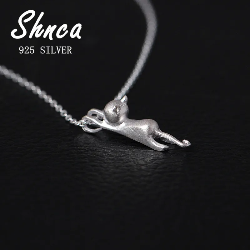New Cute Sweet 925 Sterling Silver Simple Cartoon Cat Pendant Necklaces For Women Collares XN006
New Cute Sweet 925 Sterling Silver Simple Cartoon Cat Pendant Necklaces For Women Collares XN006