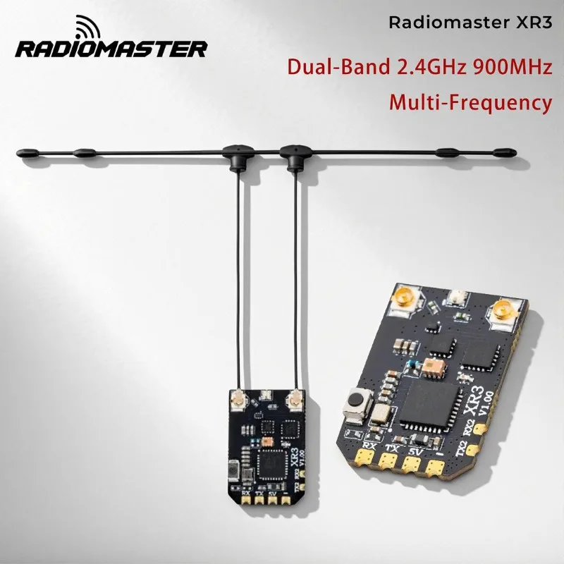 Radiomaster XR3 Dual-band Receiver 2.4GHz/900MHz Nano ExpressLRS Multi-Frequency RX | Ultra-Low Latency Long Range for FPV Drone
Radiomaster XR3 Dual-band Receiver 2.4GHz/900MHz Nano ExpressLRS Multi-Frequency RX | Ultra-Low Latency Long Range for FPV Drone