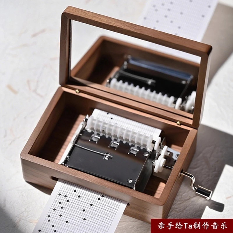 15/30 tone DIY hand-cranked paper tape music box wooden music box creative birthday gift for girl girlfriend
15/30 tone DIY hand-cranked paper tape music box wooden music box creative birthday gift for girl girlfriend