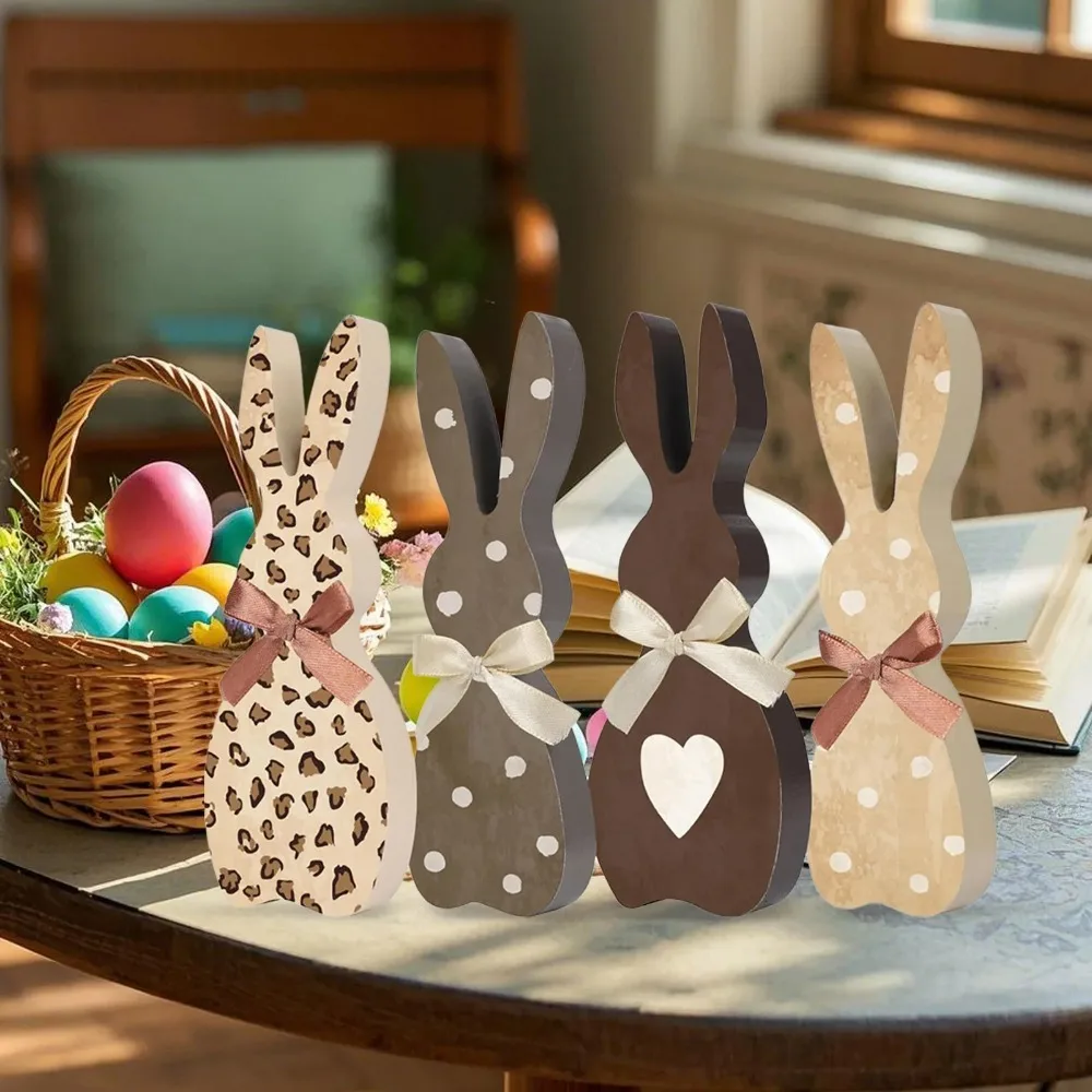 4/5 Piece With Bowknot Easter Wooden Rabbit Ornament Printed Thickened Easter Tray Rabbit Ornament DIY Cute
4/5 Piece With Bowknot Easter Wooden Rabbit Ornament Printed Thickened Easter Tray Rabbit Ornament DIY Cute