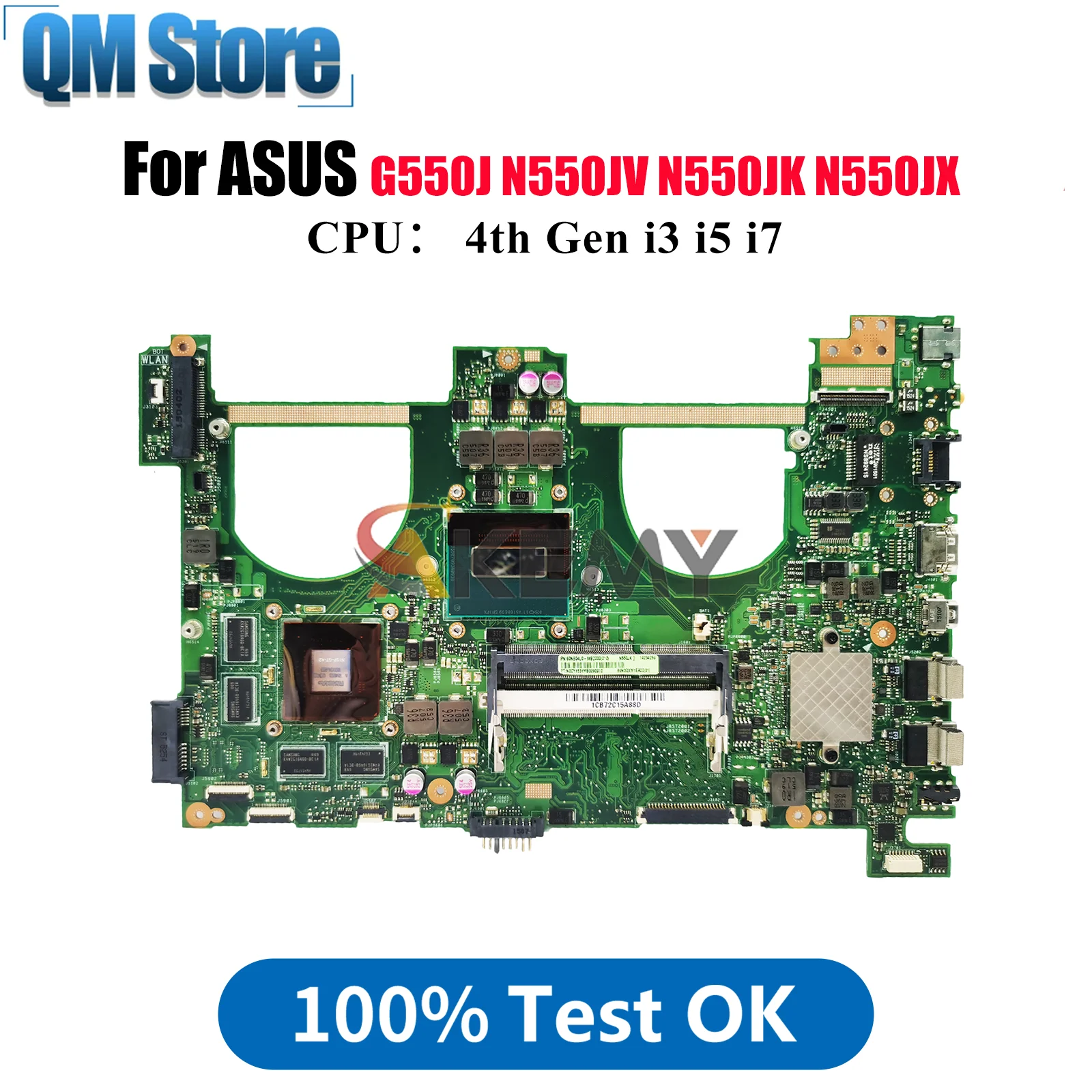 N550JV Laptop Motherboard For ASUS ROG N550JK N550JV N550JX N550J G550J Notebook Mainboard With i3 i5 i7 CPU 100% tests OK stk
N550JV Laptop Motherboard For ASUS ROG N550JK N550JV N550JX N550J G550J Notebook Mainboard With i3 i5 i7 CPU 100% tests OK stk