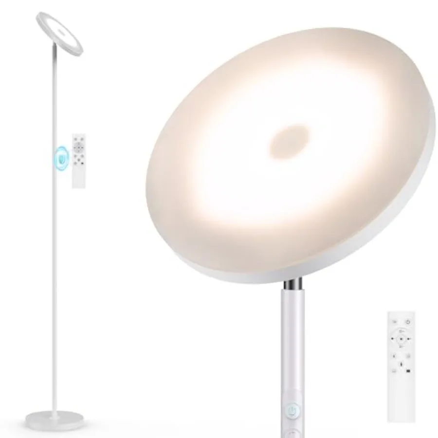Floor LampBright 36W 3500LM Standing Lamp with Remote 2700K Soft White to 6500K Cool White Adjustable Touch Control Dimmable To
Floor LampBright 36W 3500LM Standing Lamp with Remote 2700K Soft White to 6500K Cool White Adjustable Touch Control Dimmable To