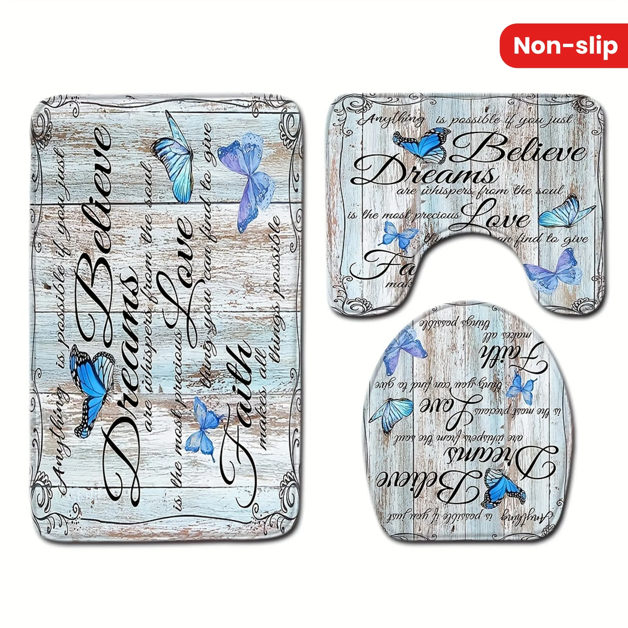 Inspirational Bathroom Mat Set Home Decor Non Slip Bath Rugs Mat Set for Bathroom Bedroom Washroom Vanity Gift for Women
Inspirational Bathroom Mat Set Home Decor Non Slip Bath Rugs Mat Set for Bathroom Bedroom Washroom Vanity Gift for Women