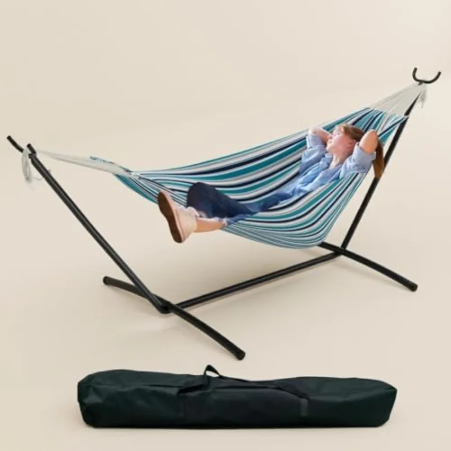 Heavy Duty 2 Person Double Cotton Hammock with Stand 450lbs Ccity Portable Hammock with Carry Bag Indoor Outdoor for Patio Back
Heavy Duty 2 Person Double Cotton Hammock with Stand 450lbs Ccity Portable Hammock with Carry Bag Indoor Outdoor for Patio Back