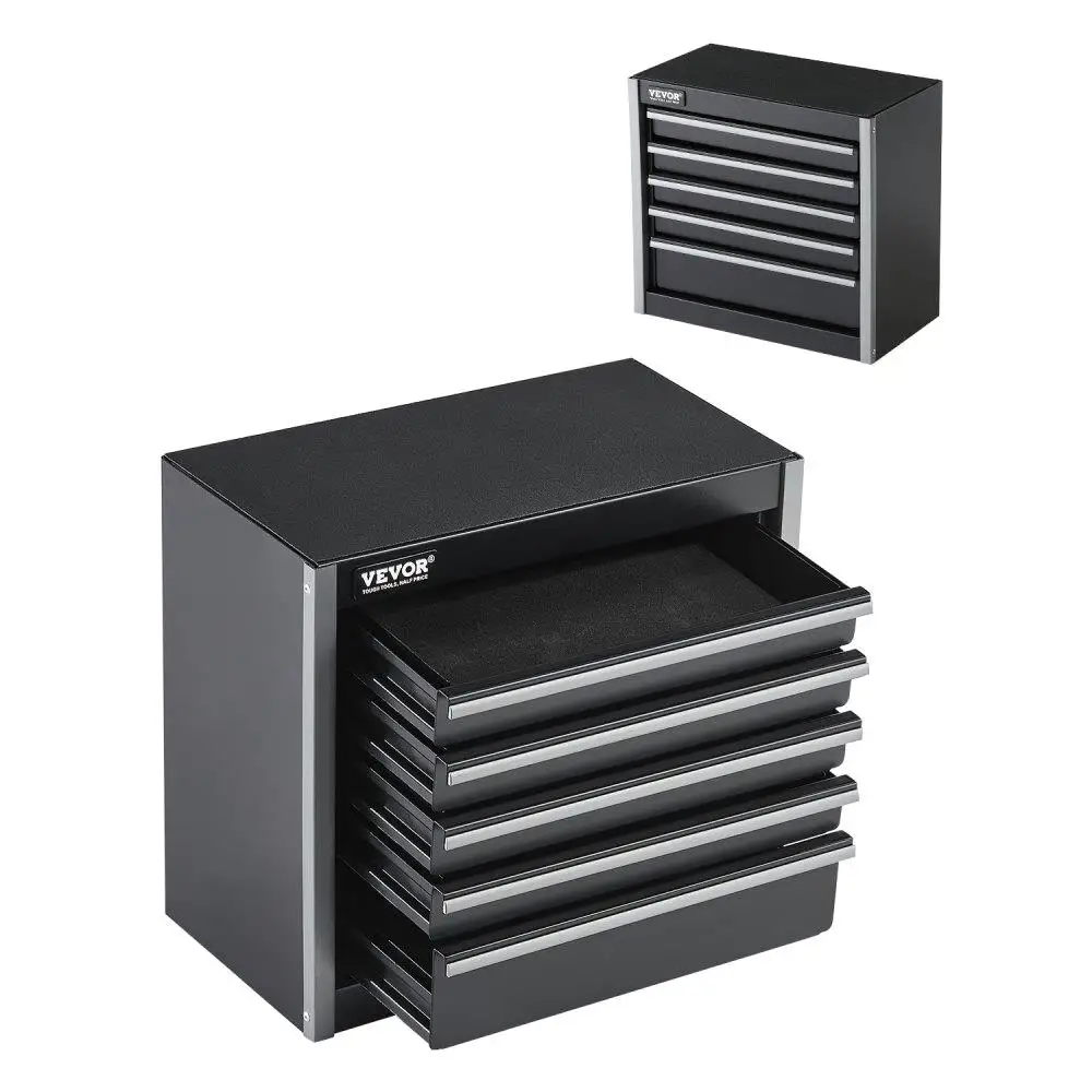 Portable 8.6inch Metal Tool Box with 5 Drawers Organizer Storage Black Repair Toolkit
Portable 8.6inch Metal Tool Box with 5 Drawers Organizer Storage Black Repair Toolkit