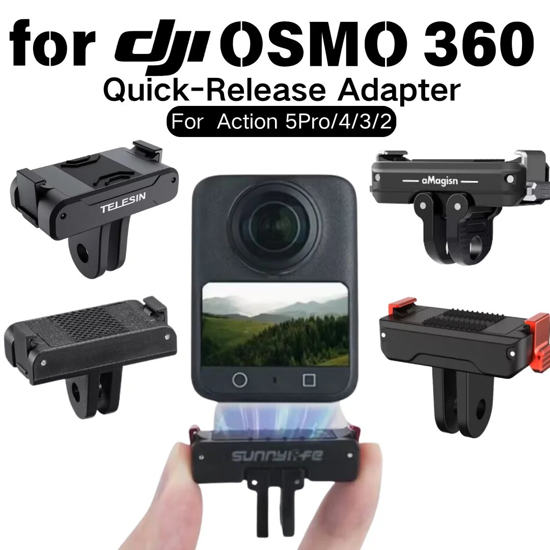 Quick Release Magnetic Adapter Mount For DJI Osmo 360 Action 5 PRO 4/3/2 Foldable Plate for DJI OSMO 360 Expansion Accessories
Quick Release Magnetic Adapter Mount For DJI Osmo 360 Action 5 PRO 4/3/2 Foldable Plate for DJI OSMO 360 Expansion Accessories