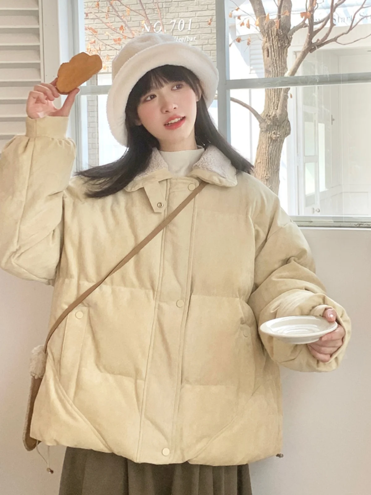 Thiened Lamb Fur Collar Cotton Jaet Women's Winter Coat Small Size Friendly Sweet Sle Zipper Closure Long Sve Casual...
Thiened Lamb Fur Collar Cotton Jaet Women's Winter Coat Small Size Friendly Sweet Sle Zipper Closure Long Sve Casual...