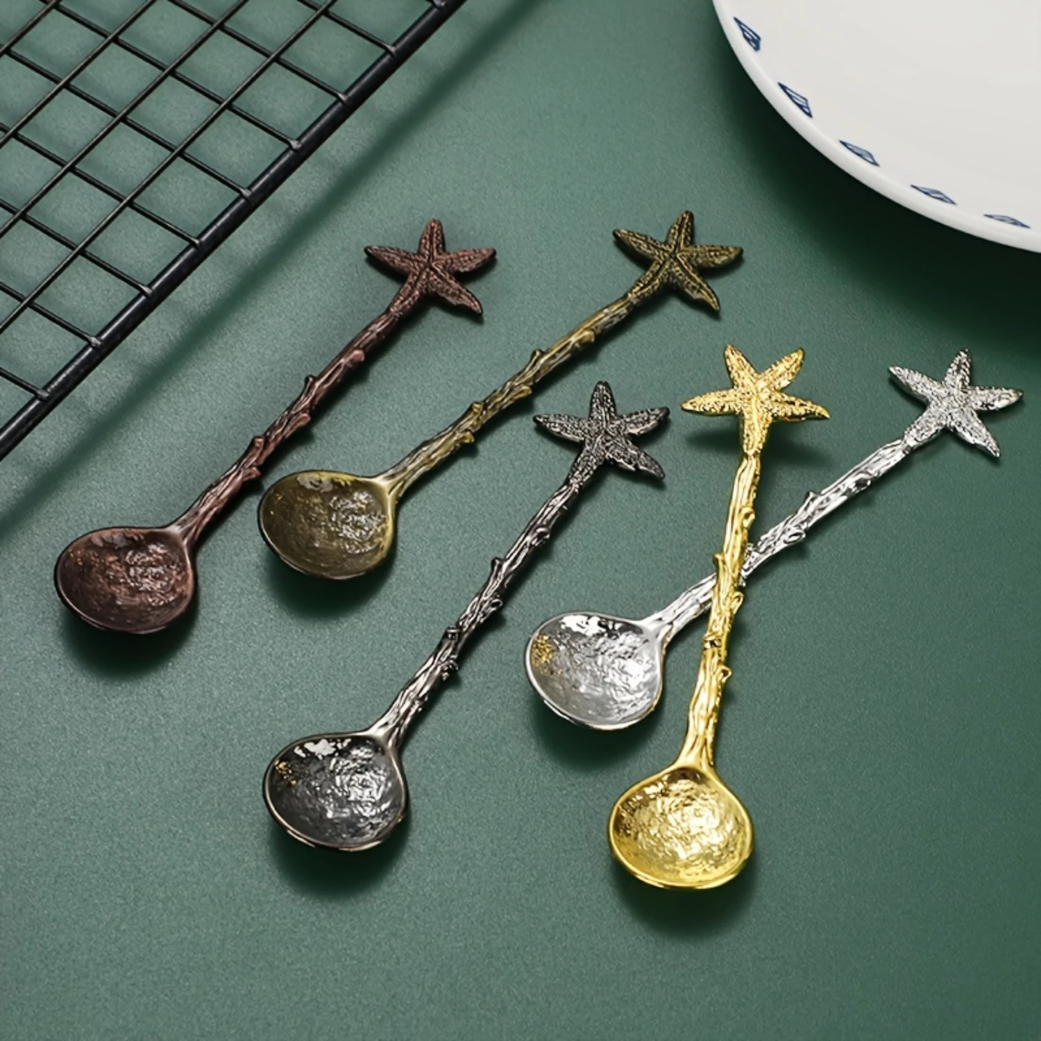 Vintage Star Hammered Alloy Ice Cream Scoop, Creative Star-Shaped Handle Metal Spoon for Coffee and Dessert
Vintage Star Hammered Alloy Ice Cream Scoop, Creative Star-Shaped Handle Metal Spoon for Coffee and Dessert