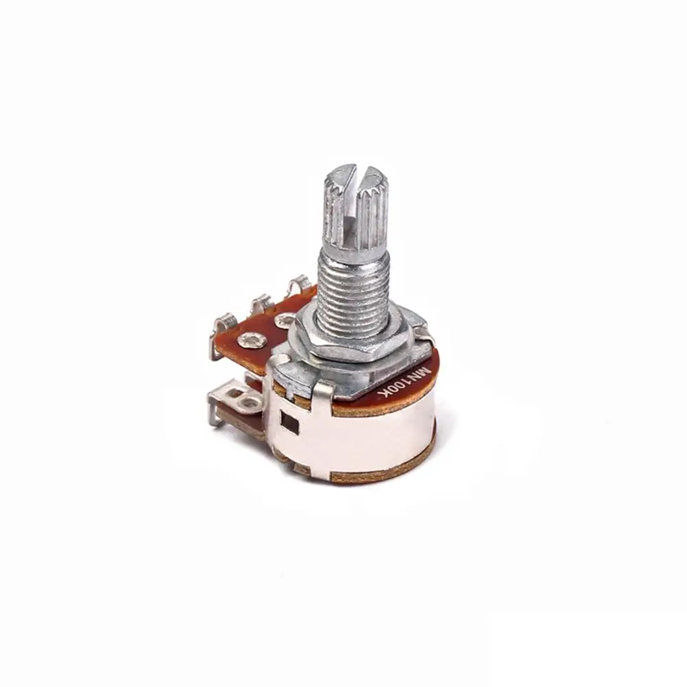 Guitar Potentiometer MN100K Dual Deck Blend Balance Audio-potentiometers Coarse Knurling Solder Lugs Volume Control Guitar Amp
Guitar Potentiometer MN100K Dual Deck Blend Balance Audio-potentiometers Coarse Knurling Solder Lugs Volume Control Guitar Amp