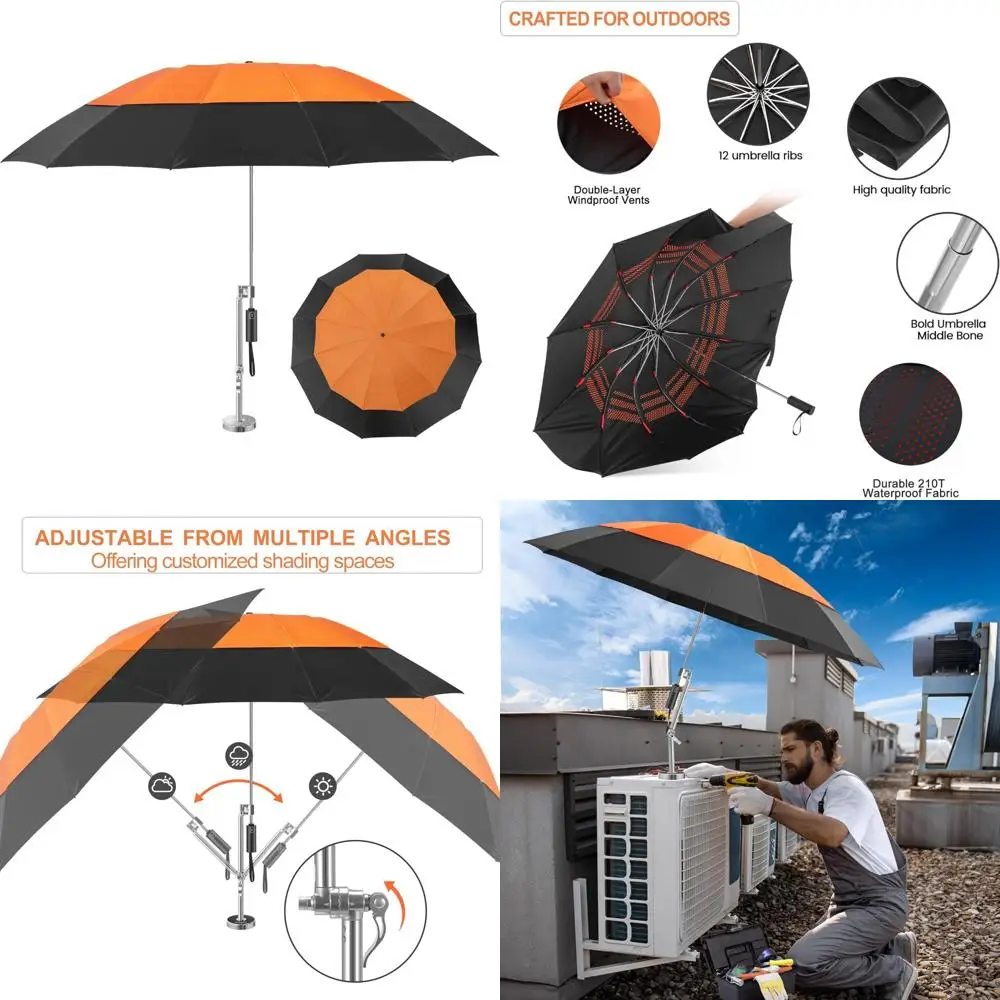 Upgraded Dual Base Magnetic Umbrella for HVAC, Welding, Roofing - 61 Inch Double-Layer, Enhanced Stability and Convenience
Upgraded Dual Base Magnetic Umbrella for HVAC, Welding, Roofing - 61 Inch Double-Layer, Enhanced Stability and Convenience