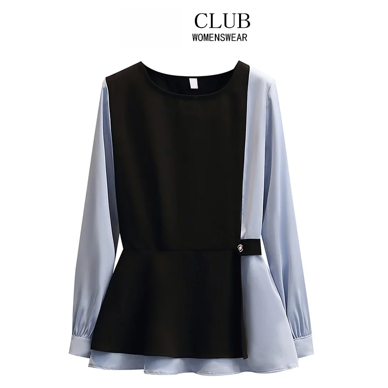 Faionable Slimming Waist Design Women's irt Korean Sle Commute Wind Large Size Early Autumn Faion Ele Youthful
Faionable Slimming Waist Design Women's irt Korean Sle Commute Wind Large Size Early Autumn Faion Ele Youthful